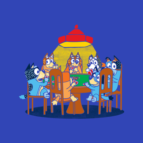 Heelers Playing Poker - Image 12