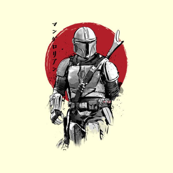 Mandalorian Bounty Hunter Sumi-e - Image 12
