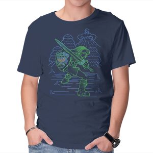 Neon Line-Art Hyrule Savior