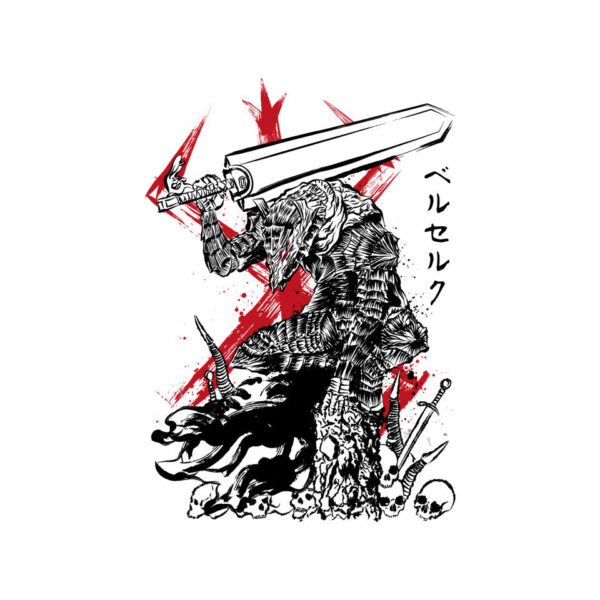 Lone Swordsman Sumi-e - Image 4