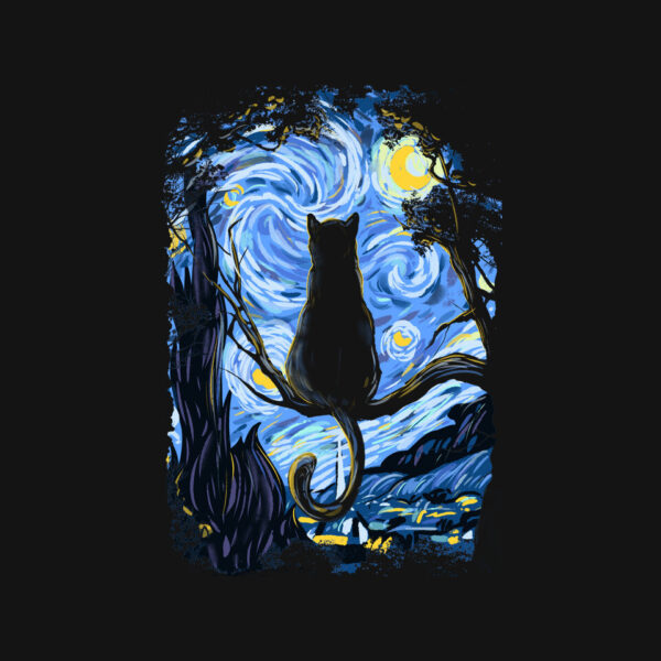 Cat Starry Night - Image 4