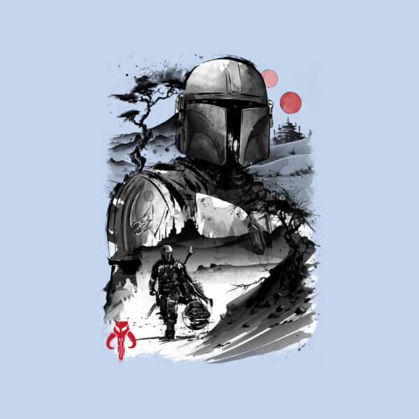 Bounty Hunter In The Desert Sumi-e - Image 16