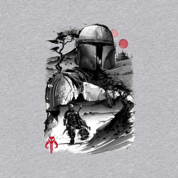 Bounty Hunter In The Desert Sumi-e - Image 8