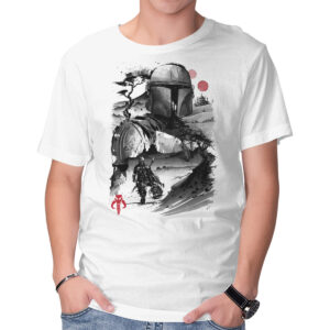 Bounty Hunter In The Desert Sumi-e