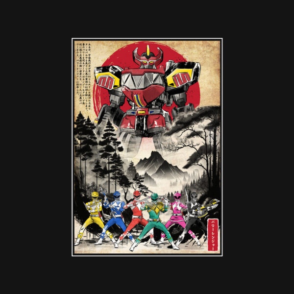 Rangers In Japan Woodblock - Image 4