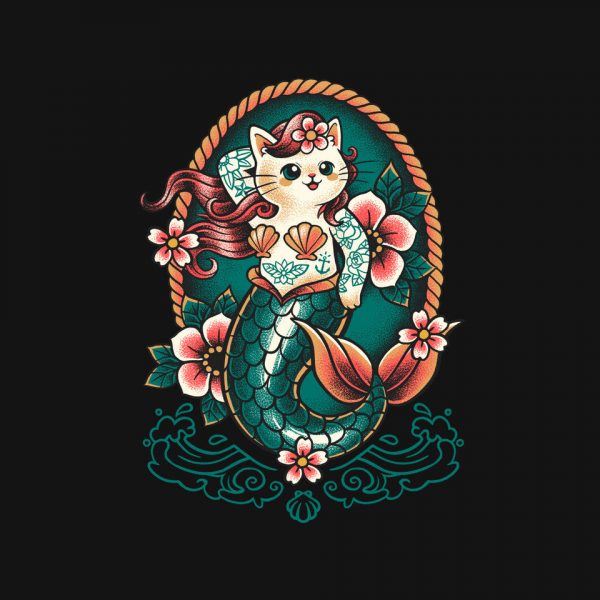 Mermaid Cat Tattoo - Image 4