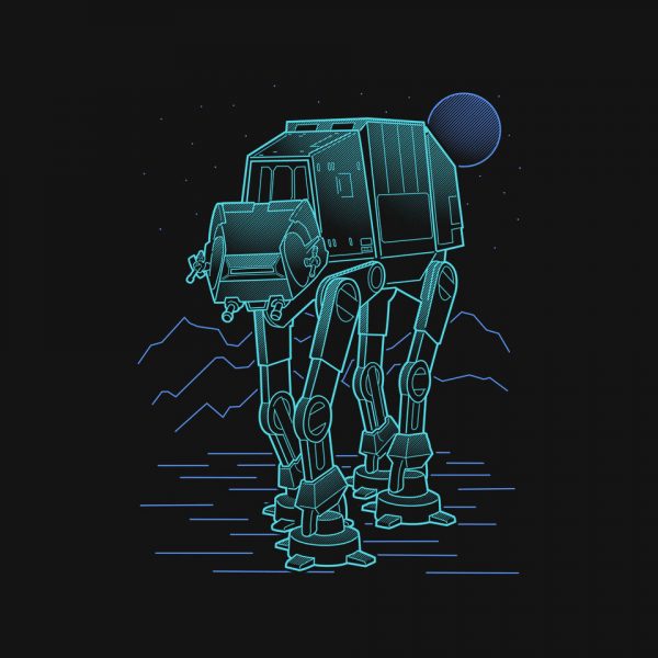 Neon Line-Art Armored Walker - Image 4