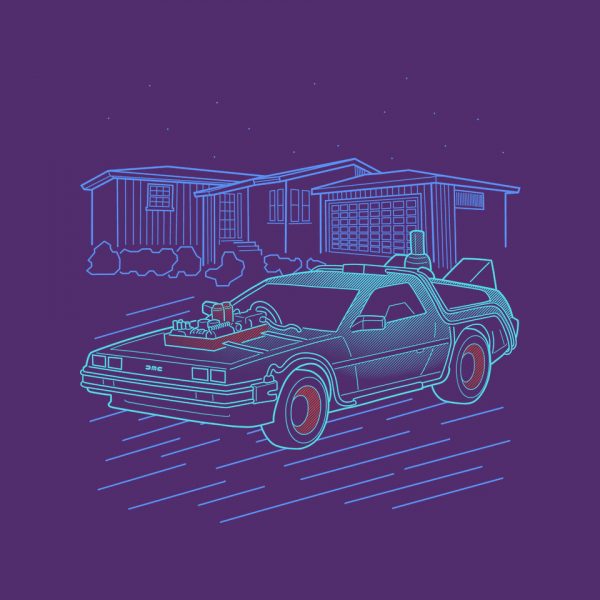 Neon Line-Art De Lorean - Image 12