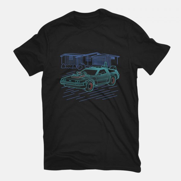 Neon Line-Art De Lorean - Image 7