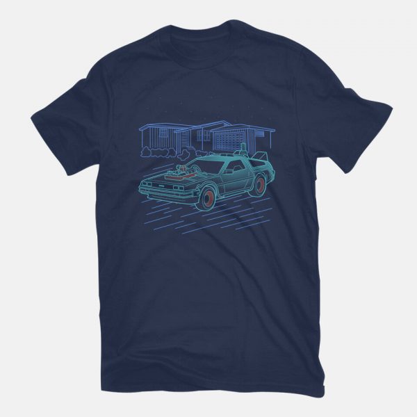Neon Line-Art De Lorean - Image 3